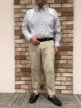 「東京シャツ」｜BRICK HOUSE シャツ工房 京都イオンモール店さん（メンズ・169cm）の春コーディネート