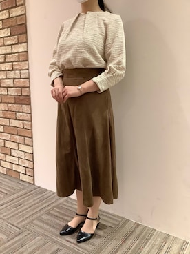 BRICK HOUSE シャツ工房 京都イオンモール店さん（レディース・158cm）の冬コーディネート