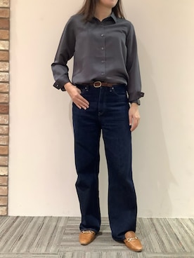 「ブラウスコーデ」｜BRICK HOUSE シャツ工房 京都イオンモール店さん（レディース・167cm）の秋コーディネート