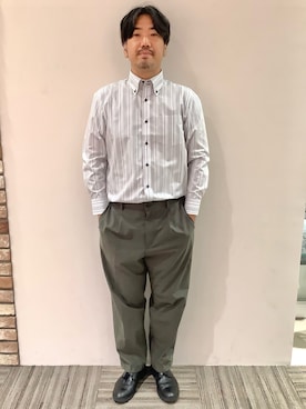 「ビジネススタイル」｜BRICK HOUSE シャツ工房 京都イオンモール店さん（メンズ・176cm）の夏コーディネート