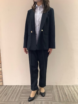 「TOKYO SHIRTS（トウキョウシャツ）のアイテム」を使った、BRICK HOUSE シャツ工房 京都イオンモール店さん（レディース・162cm）の春コーディネート