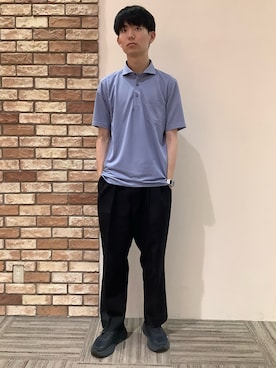 「アイテム（ポロシャツ）」を使った、BRICK HOUSE シャツ工房 京都イオンモール店さん（メンズ・184cm）の夏コーディネート