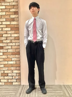 「アイテム（ネクタイ）」を使った、BRICK HOUSE シャツ工房 京都イオンモール店さん（メンズ・184cm）の秋コーディネート