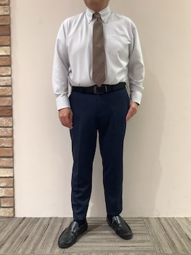 「TOKYO SHIRTS（トウキョウシャツ）のアイテム（ネクタイ）」を使った、BRICK HOUSE シャツ工房 京都イオンモール店さん（メンズ・169cm）の春コーディネート