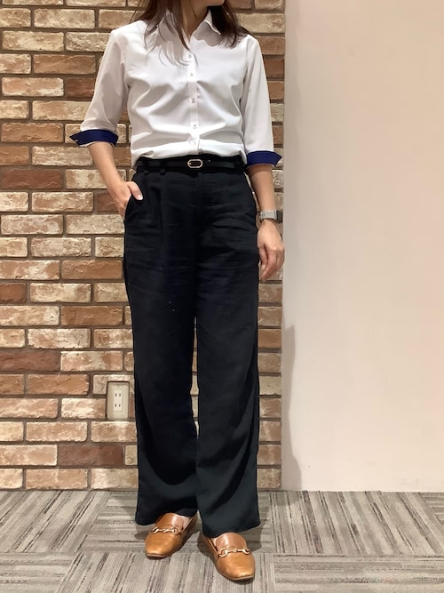 形態安定ノーアイロン スキッパー 7分袖ビジネスワイシャツ（ビジネス