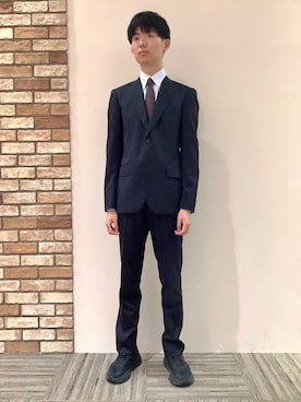 「アイテム（ビジネスシャツ）」を使った、BRICK HOUSE シャツ工房 京都イオンモール店さん（メンズ・185cm）の秋コーディネート