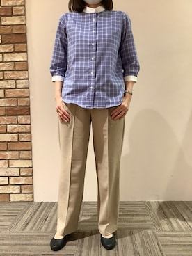 BRICK HOUSE シャツ工房 京都イオンモール店さん（レディース・160cm）の夏コーディネート