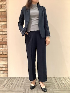 「スーツ」｜BRICK HOUSE シャツ工房 京都イオンモール店さん（レディース・167cm）の秋コーディネート