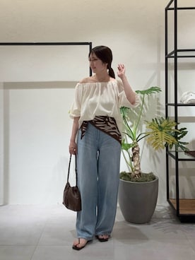 「gemeil（ジェムイル）のアイテム」を使った、mireiさん（レディース・159cm）の夏コーディネート