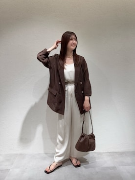 「gemeil（ジェムイル）のアイテム」を使った、mireiさん（レディース・159cm）の夏コーディネート
