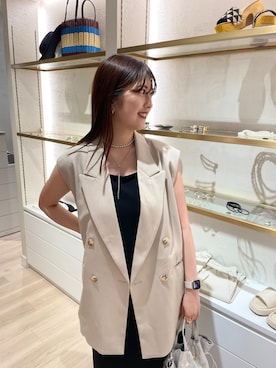 「Omekashi（オメカシ）のアイテム（ジャケット/アウター）」を使った、mireiさん（レディース・158cm）の春コーディネート