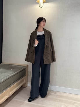 「アイテム（オールインワン・サロペット）」を使った、mireiさん（レディース・158cm・20代）の秋コーディネート