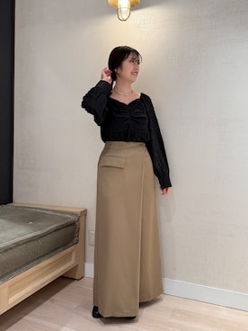 「アイテム（チョーカー）」を使った、mireiさん（レディース・158cm）の秋コーディネート