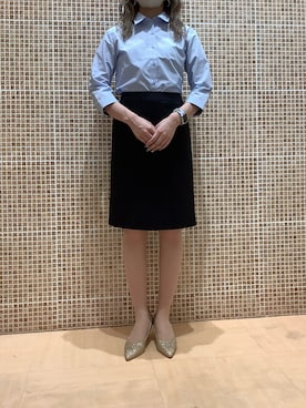 「アイテム（ビジネスシャツ）」を使った、BRICK HOUSE シャツ工房 姫路大津イオンモール店さん（レディース・160cm）の夏コーディネート