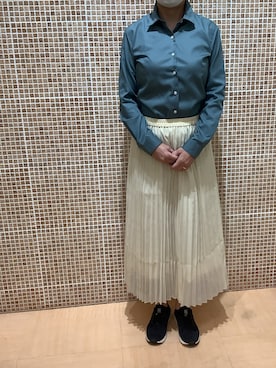 「長袖シャツ」｜BRICK HOUSE シャツ工房 姫路大津イオンモール店さん（レディース・167cm）の夏コーディネート