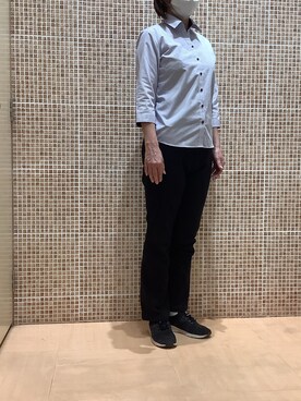 「アイテム（ビジネスシャツ）」を使った、BRICK HOUSE シャツ工房 姫路大津イオンモール店さん（レディース・167cm）の春コーディネート