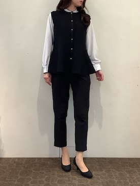 「TOKYO SHIRTS（トウキョウシャツ）のアイテム（シャツ/ブラウス）」を使った、BRICK HOUSE by Tokyo Shirts 宮原ステラタウン店さん（レディース・166cm）の春コーディネート