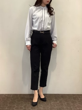 「TOKYO SHIRTS（トウキョウシャツ）のアイテム（シャツ/ブラウス）」を使った、BRICK HOUSE by Tokyo Shirts 宮原ステラタウン店さん（レディース・166cm）の春コーディネート