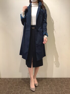 「BRICK HOUSE by TOKYO SHIRT」｜「アイテム（トレンチコート）」を使った、BRICK HOUSE by Tokyo Shirts 宮原ステラタウン店さん（レディース・166cm）の冬コーディネート