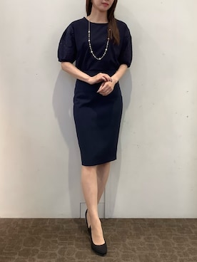 「刺繍」｜BRICK HOUSE by Tokyo Shirts 宮原ステラタウン店さん（レディース・166cm）の夏コーディネート