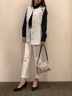 「アイテム（ポーチ）」を使った、BRICK HOUSE by Tokyo Shirts 宮原ステラタウン店さん（レディース・166cm）の秋コーディネート