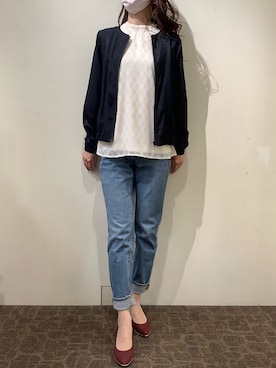 「BRICK HOUSE by TOKYO SHIRT」｜「アイテム（ブルゾン）」を使った、BRICK HOUSE by Tokyo Shirts 宮原ステラタウン店さん（レディース・166cm）の春コーディネート
