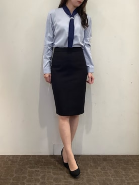 「アイテム（シャツ/ブラウス）」を使った、BRICK HOUSE by Tokyo Shirts 宮原ステラタウン店さん（レディース・166cm）の秋コーディネート