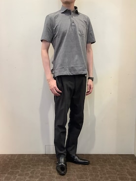 「アイテム（ポロシャツ）」を使った、BRICK HOUSE by Tokyo Shirts 宮原ステラタウン店さん（メンズ・185cm）の夏コーディネート