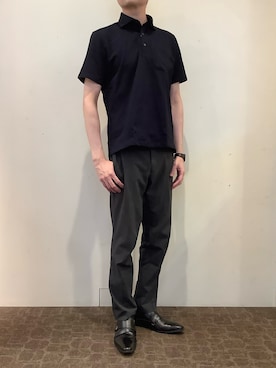 「アイテム（ポロシャツ）」を使った、BRICK HOUSE by Tokyo Shirts 宮原ステラタウン店さん（メンズ・185cm）の夏コーディネート