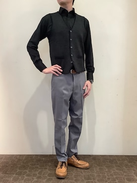 「アイテム（ビジネスシャツ）」を使った、BRICK HOUSE by Tokyo Shirts 宮原ステラタウン店さん（メンズ・185cm）の秋コーディネート