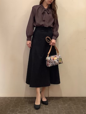 「アイテム（ポーチ）」を使った、BRICK HOUSE by Tokyo Shirts 宮原ステラタウン店さん（レディース・166cm）の秋コーディネート