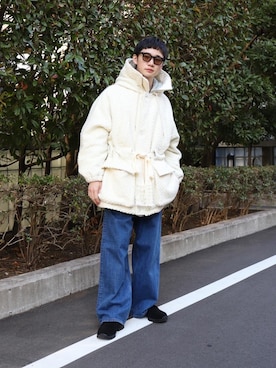 「NEZU YOHINTEN」｜乱痴気さん（メンズ・175cm）の冬コーディネート