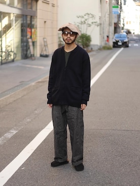 「A+ CAREER APPAREL」｜乱痴気さん（メンズ・166cm）の秋コーディネート