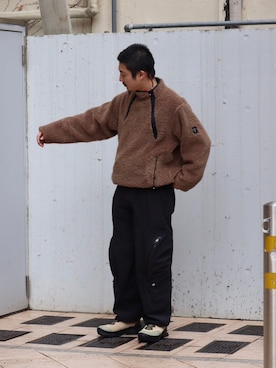 「ONE fifth（ワンフィフス）のアイテム」を使った、乱痴気さん（メンズ・170cm）の冬コーディネート