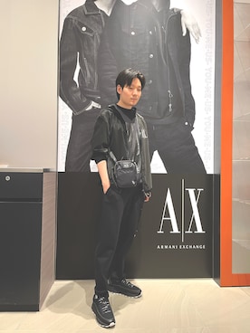 「ARMANI EXCHANGE（アルマーニエクスチェンジ）のアイテム」を使った、Riさん（メンズ・175cm）の春コーディネート