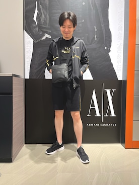 「ARMANI EXCHANGE（アルマーニエクスチェンジ）のアイテム」を使った、Riさん（メンズ・175cm）の夏コーディネート