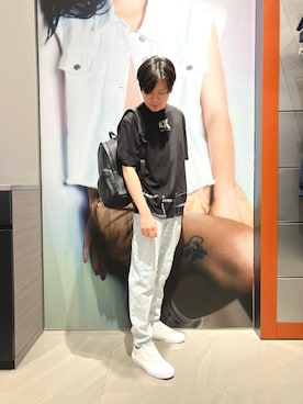 「アイテム（バックパック/リュック）」を使った、Riさん（メンズ・175cm）の春コーディネート