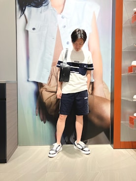 「ARMANI EXCHANGE（アルマーニエクスチェンジ）のアイテム」を使った、Riさん（メンズ・175cm）の春コーディネート