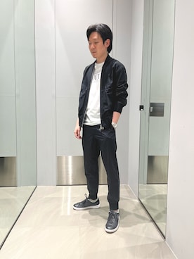 「ARMANI EXCHANGE（アルマーニエクスチェンジ）のアイテム」を使った、Riさん（メンズ・175cm）の夏コーディネート
