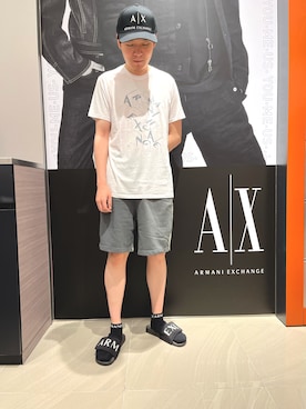 「アイテム（スウェットパンツ、グリーン系）」を使った、Riさん（メンズ・175cm）の夏コーディネート