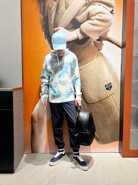 「ARMANI EXCHANGE（アルマーニエクスチェンジ）のアイテム」を使った、Riさん（メンズ・175cm）の冬コーディネート