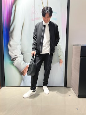 「ARMANI EXCHANGE（アルマーニエクスチェンジ）のアイテム」を使った、Riさん（メンズ・175cm）の冬コーディネート