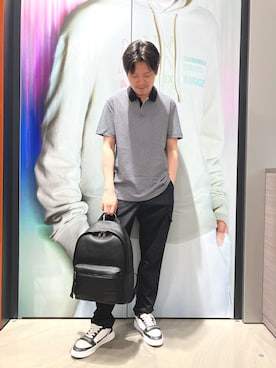 「ARMANI EXCHANGE（アルマーニエクスチェンジ）のアイテム」を使った、Riさん（メンズ・175cm）の夏コーディネート