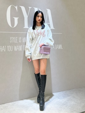 「GYDA（ジェイダ）のアイテム」を使った、miiaさん（レディース・160cm）の冬コーディネート