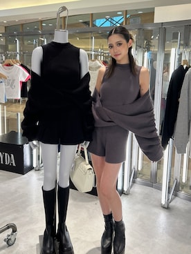 「アイテム（つなぎ/オールインワン）」を使った、miiaさん（レディース・160cm）の秋コーディネート