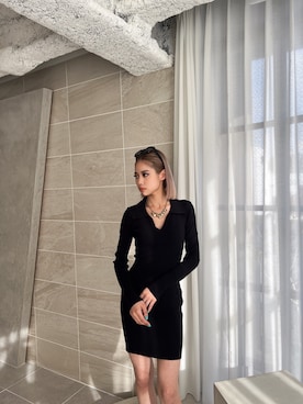 「GYDA（ジェイダ）のアイテム（ネックレス）」を使った、miiaさん（レディース・160cm）の冬コーディネート