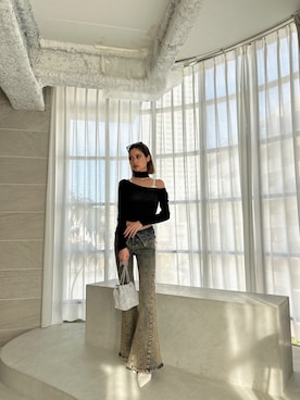 「GYDA（ジェイダ）のアイテム（その他シューズ）」を使った、miiaさん（レディース・160cm）の夏コーディネート