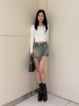 「GYDA（ジェイダ）のアイテム（シューズ）」を使った、miiaさん（レディース・160cm）の秋コーディネート