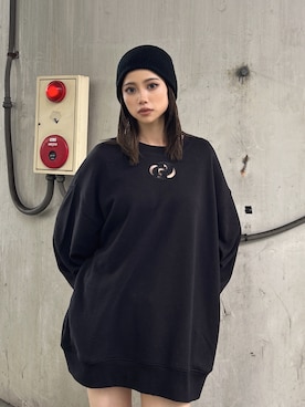 「アイテム（スウェット）」を使った、miiaさん（レディース・160cm）の夏コーディネート