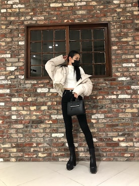 「160cm」｜「アイテム（その他アウター）」を使った、miiaさん（レディース・160cm）の秋コーディネート